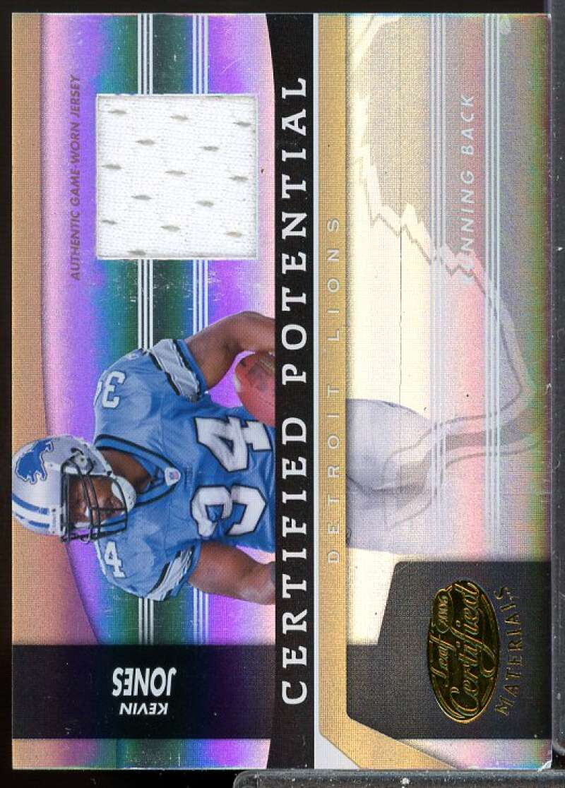 Kevin Jones Card 2006 Leaf Certified Certified Potential Jersey Materials #10  Image 1