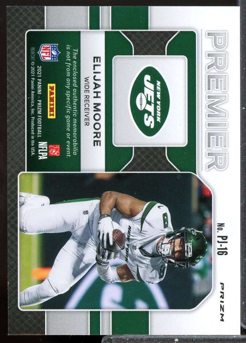 Elijah Moore Card 2021 Panini Prizm Rookie Premier Jerseys Pink #16  Image 2