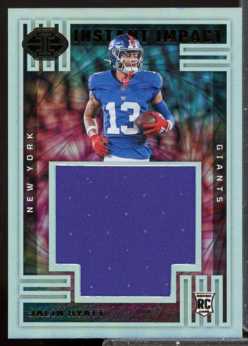 Jalin Hyatt 2023 Panini Illusions Instant Impact Rookie Jersey Materials #JHT  Image 1