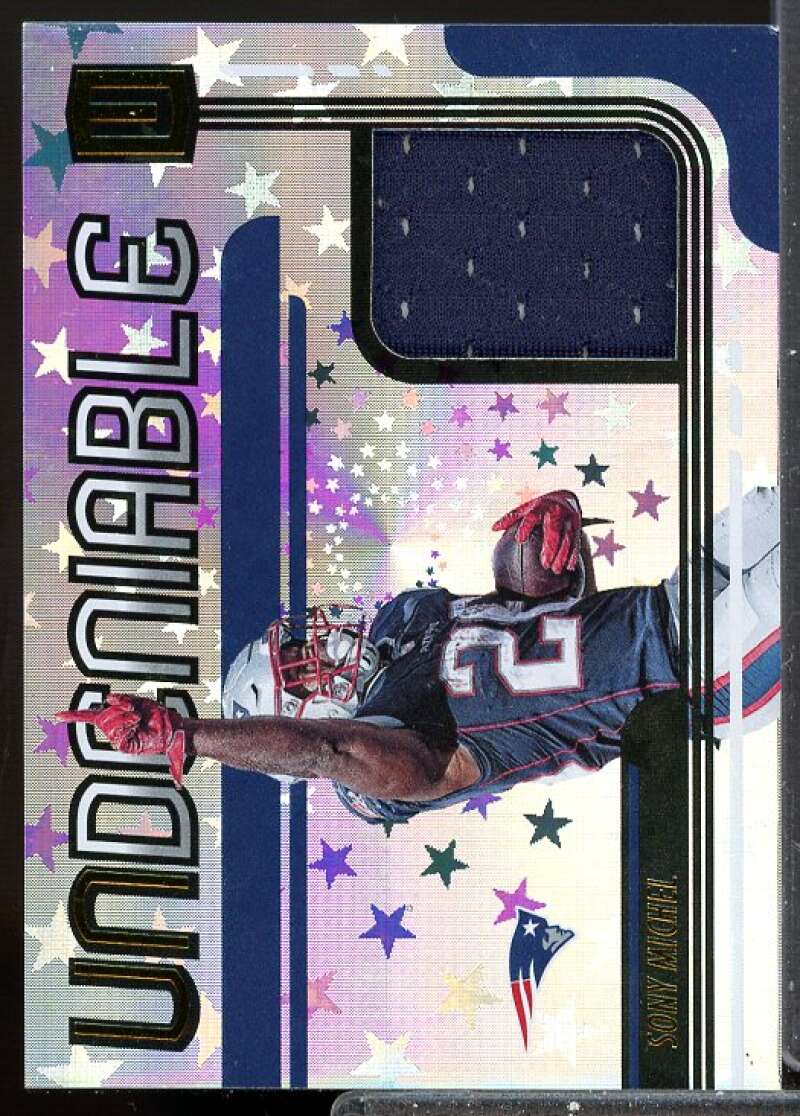 Sony Michel Card 2019 Panini Unparalleled Undeniable Jersey Materials Astral #5  Image 1
