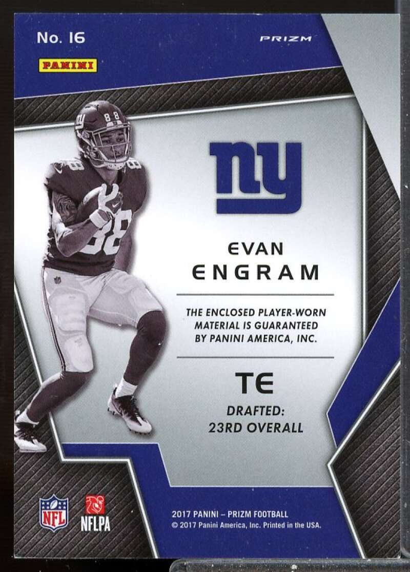 Evan Engram Card 2017 Panini Prizm Prizm Rookie Premier Jerseys Pink #16  Image 2