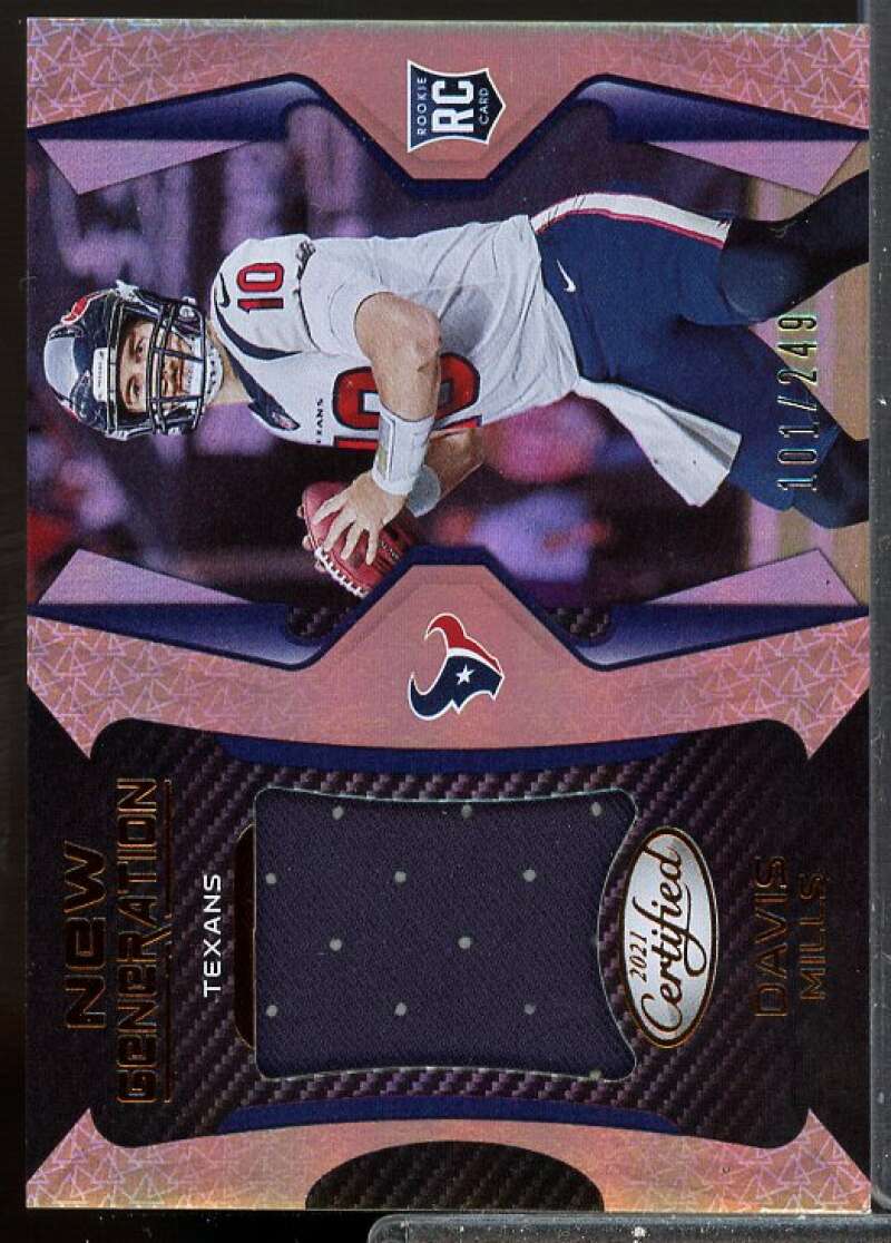 Davis Mills Card 2021 Certified New Generation Rookie Jerseys Mirror Bronze #22  Image 1