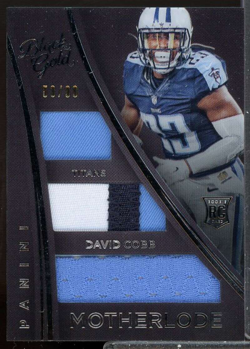 David Cobb 2015 Panini Black Gold Mother Lode Rookie Jerseys White Gold #MLDC  Image 1