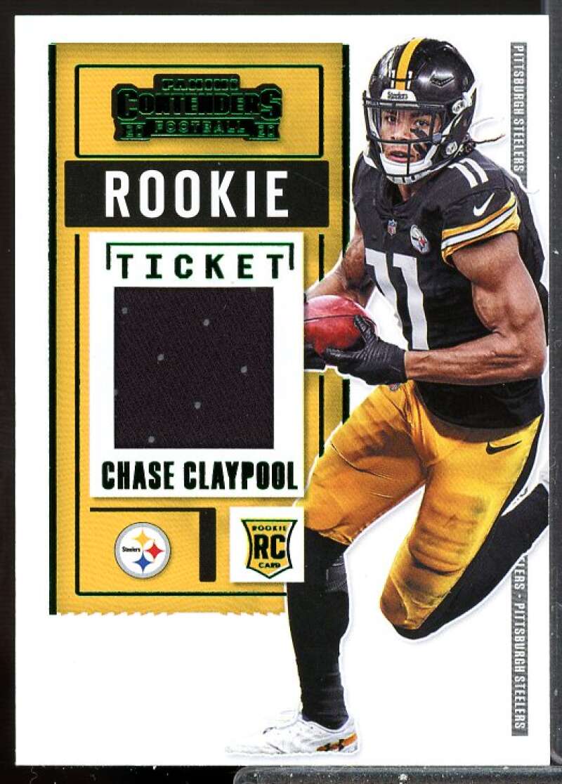 Chase Claypool Card 2020 Panini Contenders Rookie Ticket Jersey Swatches #20  Image 1