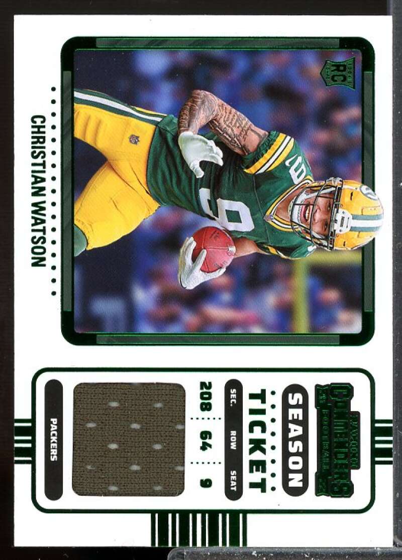Christian Watson 2022 Contenders Rookie Ticket Jersey Swatches Variation #10  Image 1