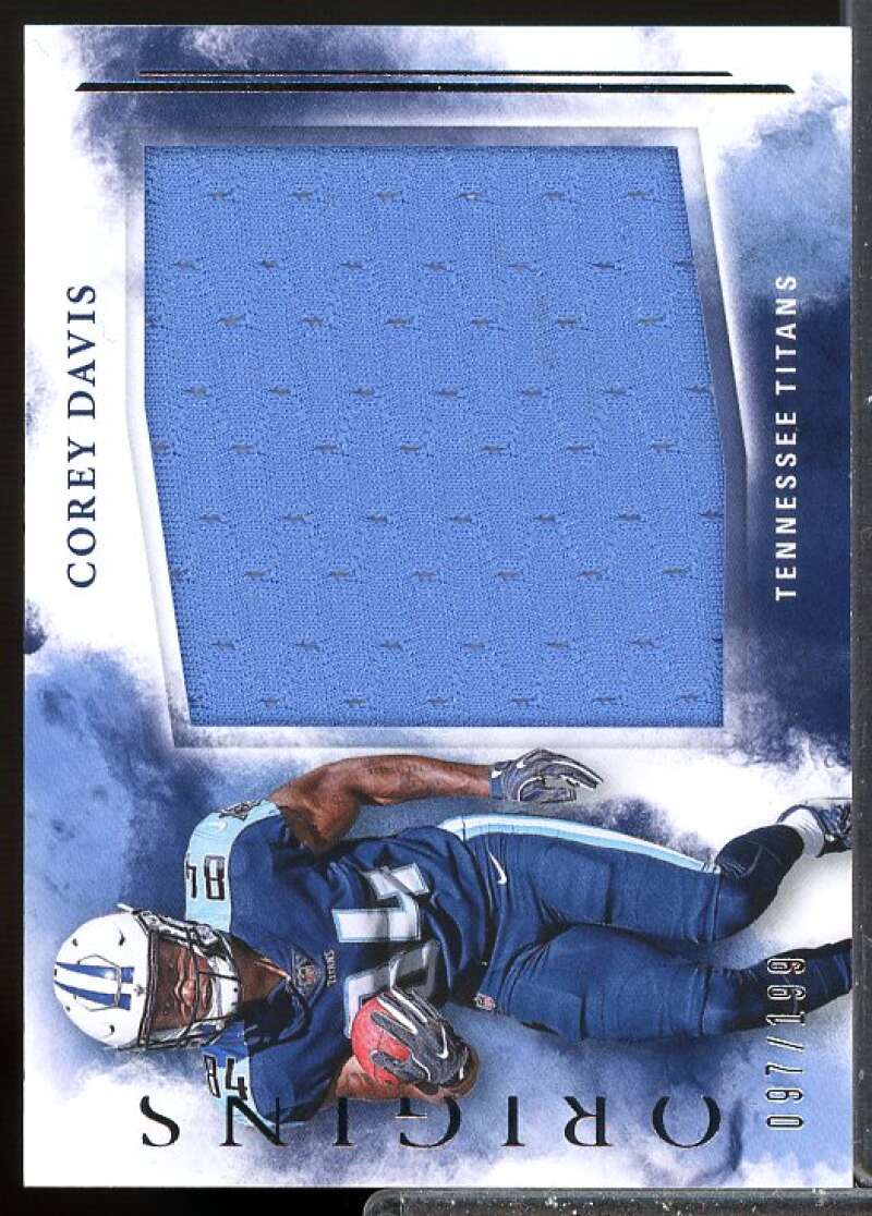 Corey Davis Card 2017 Panini Origins Rookie Jumbo Jerseys #3  Image 1