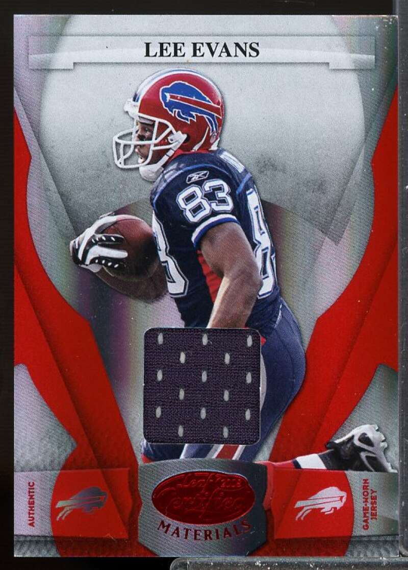 Lee Evans Card 2008 Leaf Certified Materials Mirror Red Jersey Materials #15  Image 1