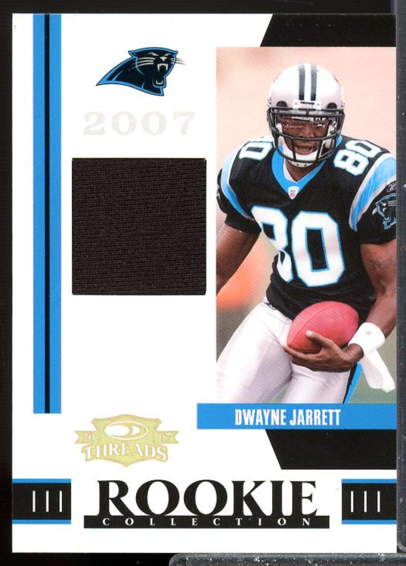 Dwayne Jarrett Card 2007 Donruss Threads Rookie Collection Jersey Materials #19  Image 1
