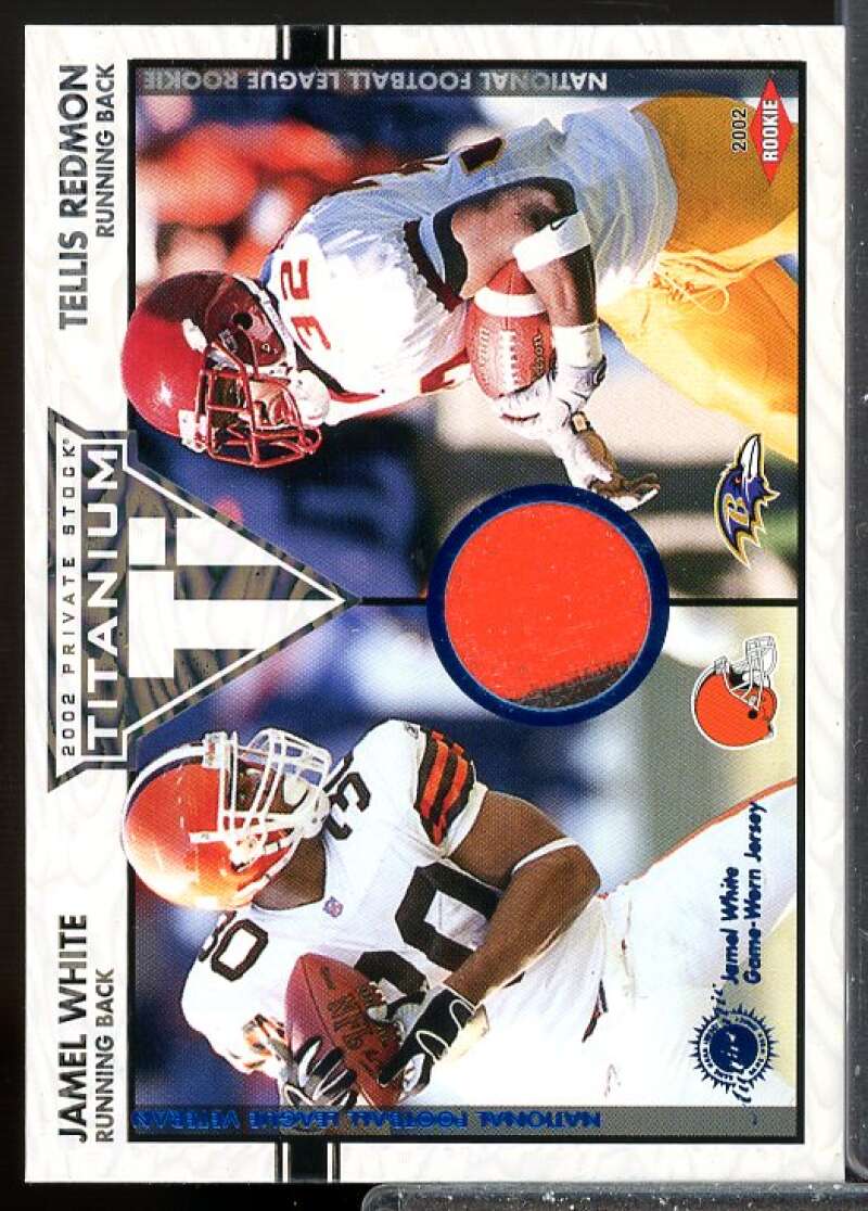 Jamel White JSY/Tellis Redmon/170 Card 2002 Titanium Blue Jerseys #119  Image 1