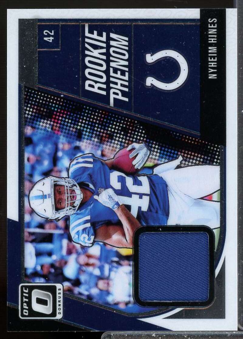 Nyheim Hines Card 2018 Donruss Optic Rookie Phenoms Jerseys Horizontal #24  Image 1