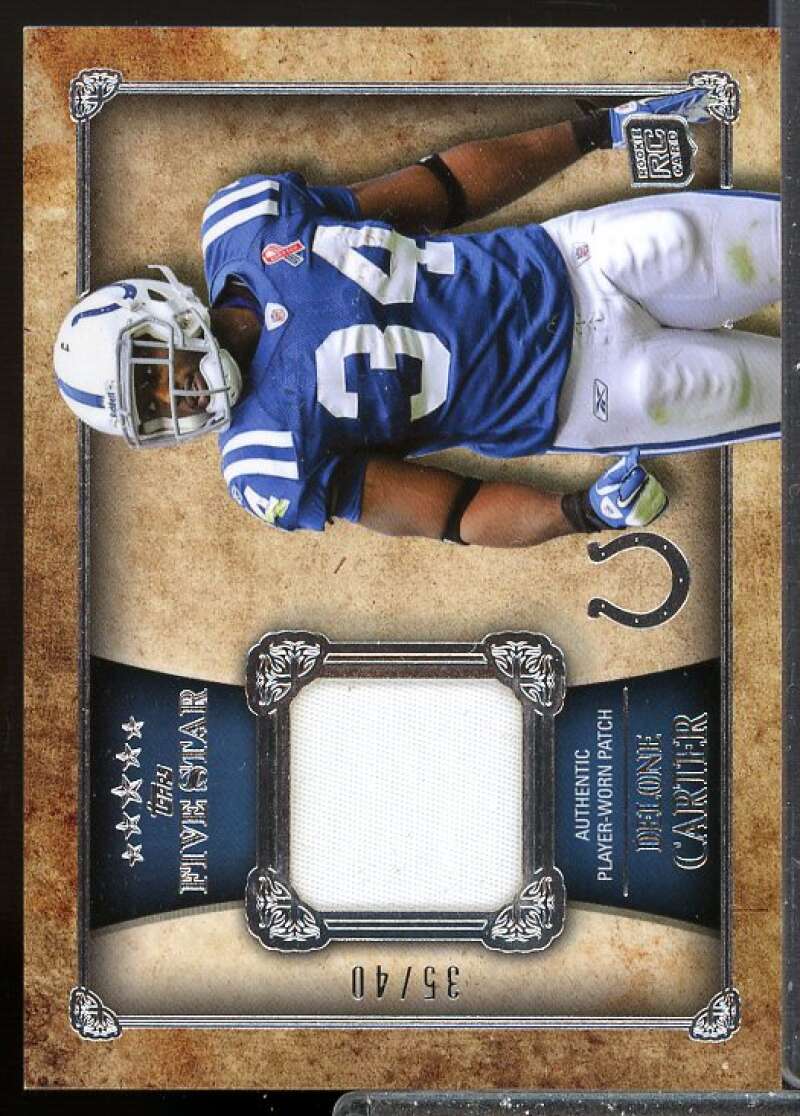 Delone Carter Card 2011 Topps Five Star Jersey Patches #FSPDC  Image 1