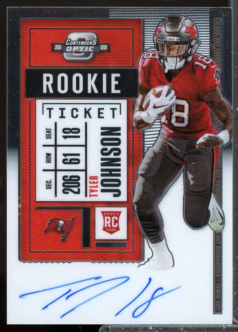 Tyler Johnson AU RC Card 2020 Panini Contenders Optic Rookie Auto #141  Image 1