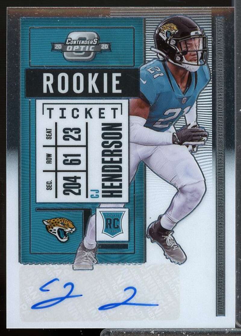 Carlos Henderson AU RC Card 2017 Panini Contenders Optic Rookie Auto #132  Image 1