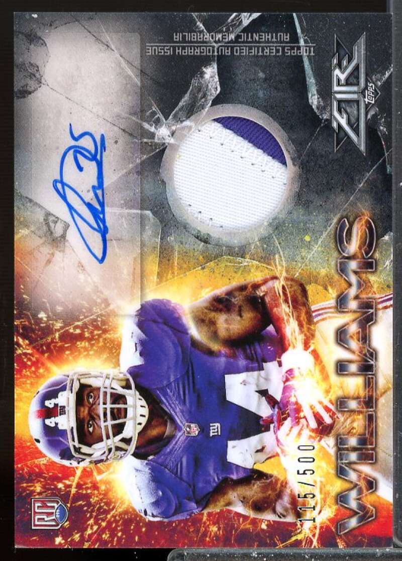 Andre Williams/500 Card 2014 Topps Fire Rookie Autograph Patches #FRAPAW  Image 1