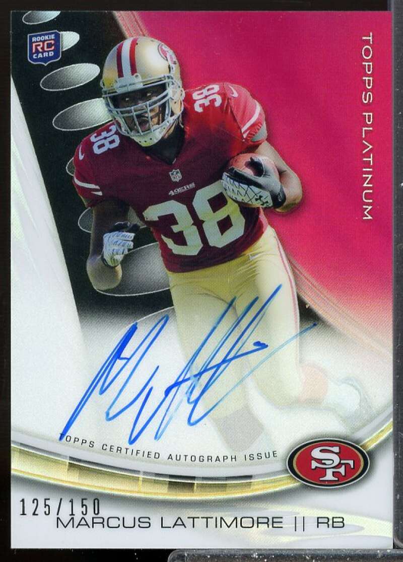 Marcus Lattimore 2013 Topps Platinum Rookie Autographs Black Refractors #AML  Image 1