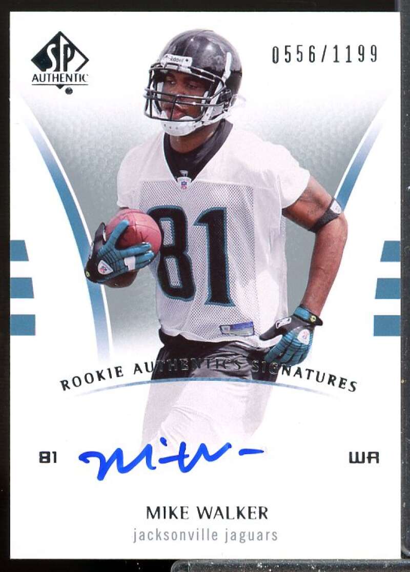 Mike Walker AU RC Card 2007 SP Authentic Rookie Auto #219  Image 1