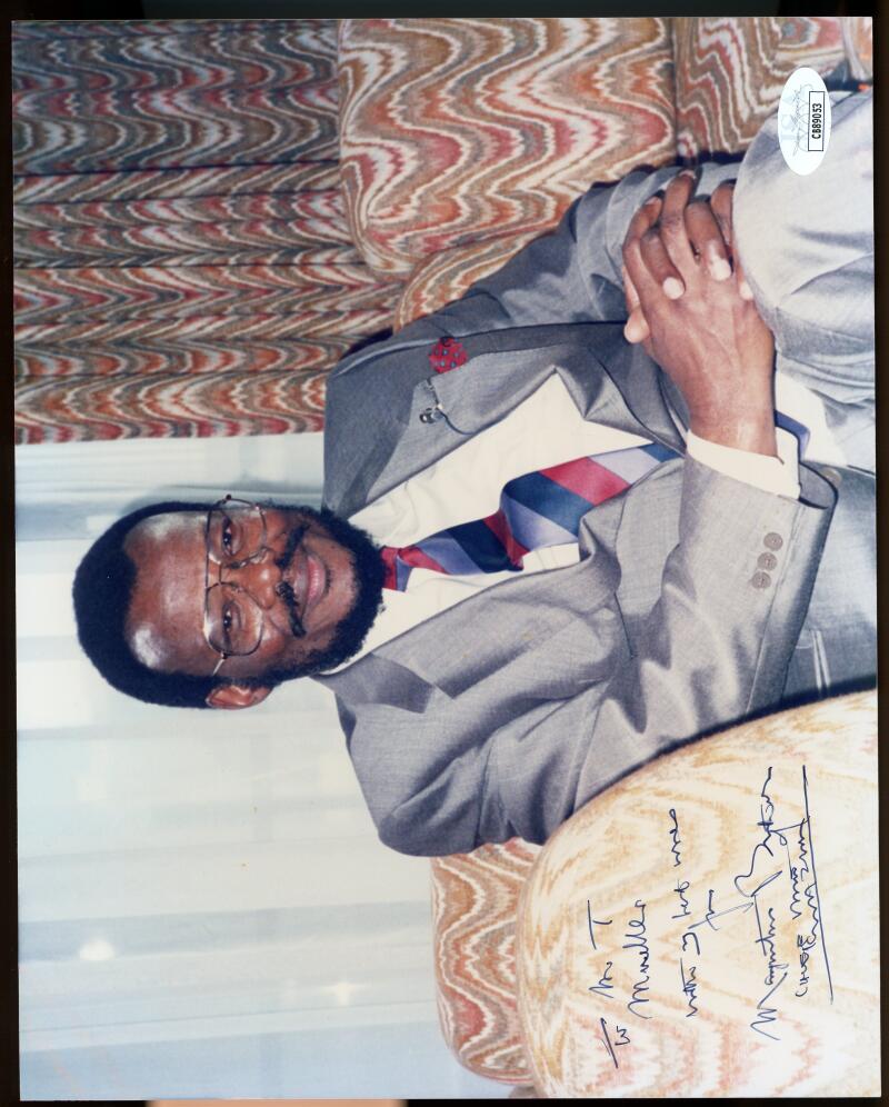 Mangosuthu Buthelezi Politician Signed Autographed 8x10 Photo JSA Authentic Image 1