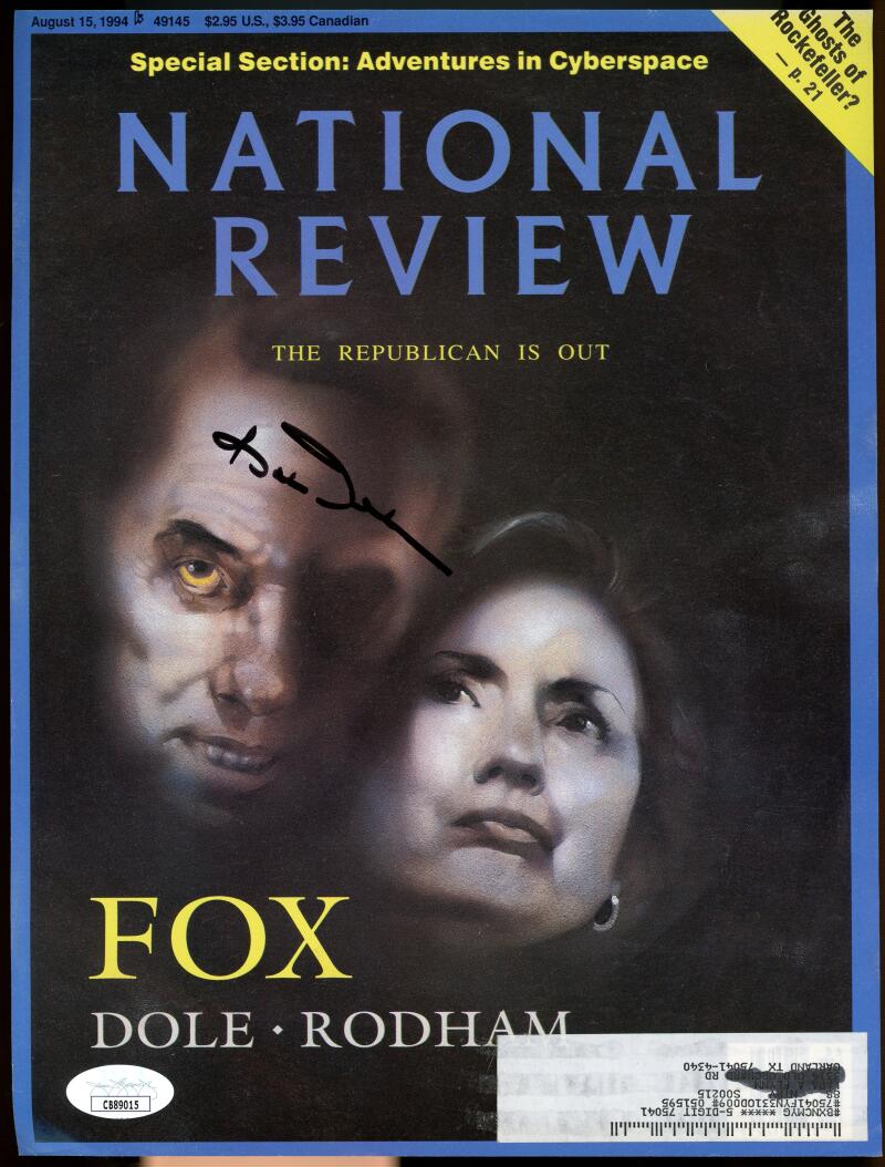 Bob Dole Signed Autographed National Review Magazine Cover JSA Authentic Image 1
