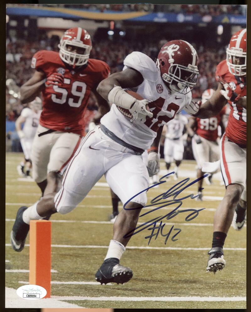 Eddie Lacy Alabama Crimson Tide Signed Autographed 8x10 Photo JSA Authentic Image 1