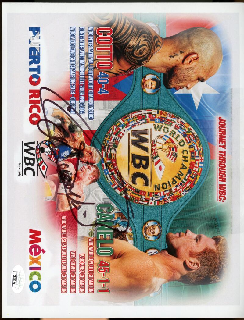 Canelo Alvarez Boxer Signed Autographed 8.5x11 Photo JSA Authentic Image 1