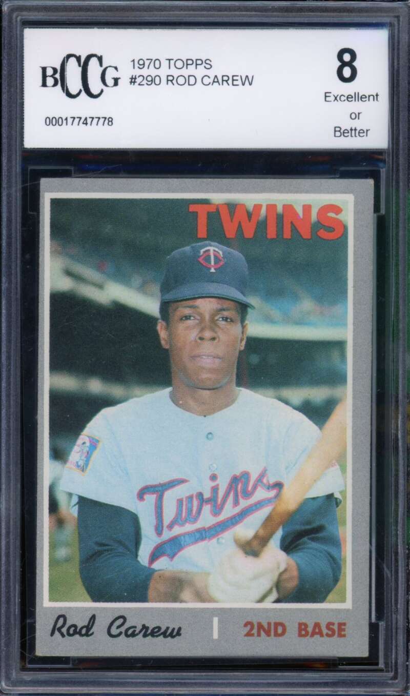 1970 Topps #290 Rod Carew Card BGS BCCG 8 Excellent+ Image 1