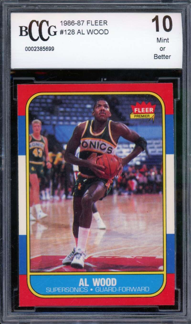 1986-87 Fleer #128 Al Wood Card BGS BCCG 10 Mint+ Image 1