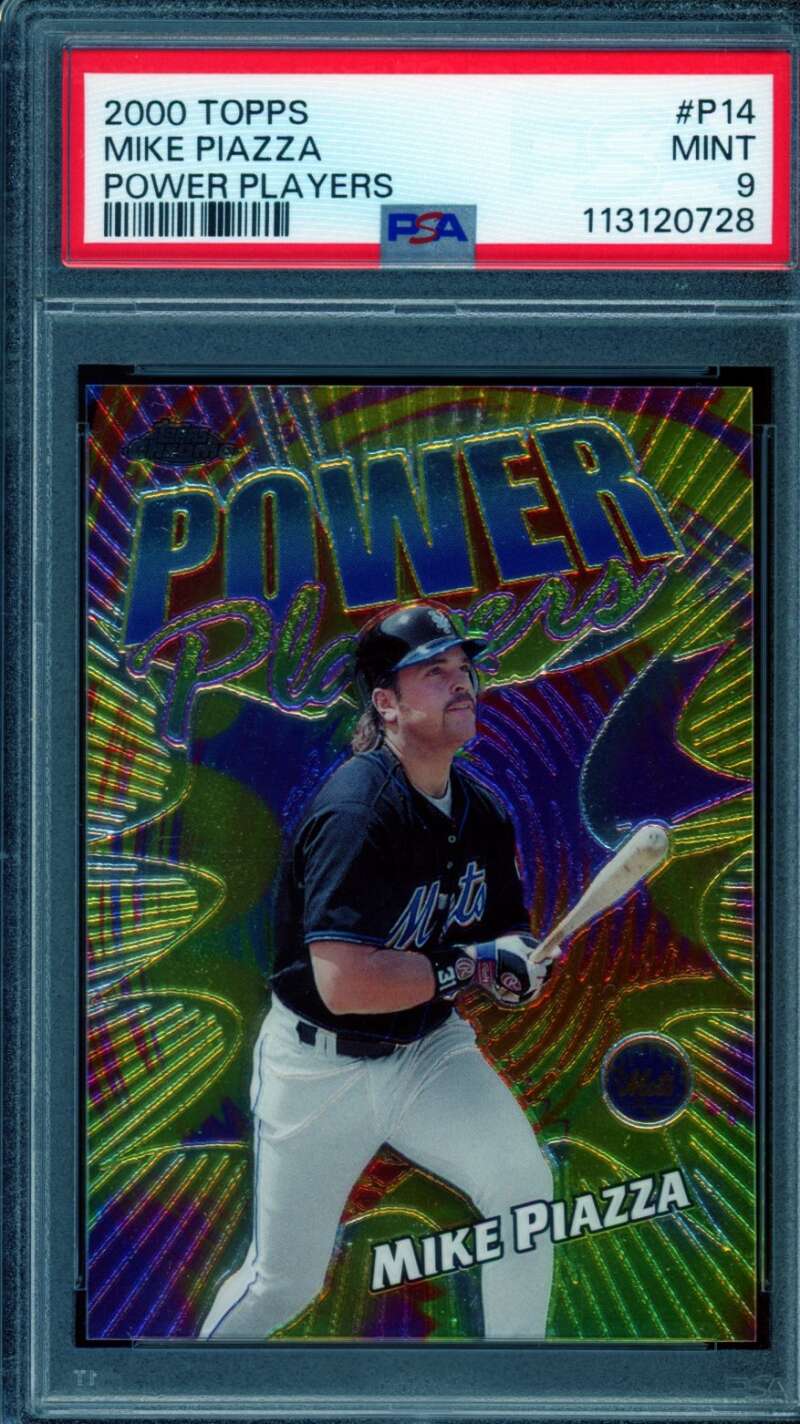 Mike Piazza Card 2000 Topps Power Players #P14 PSA 9 Image 1