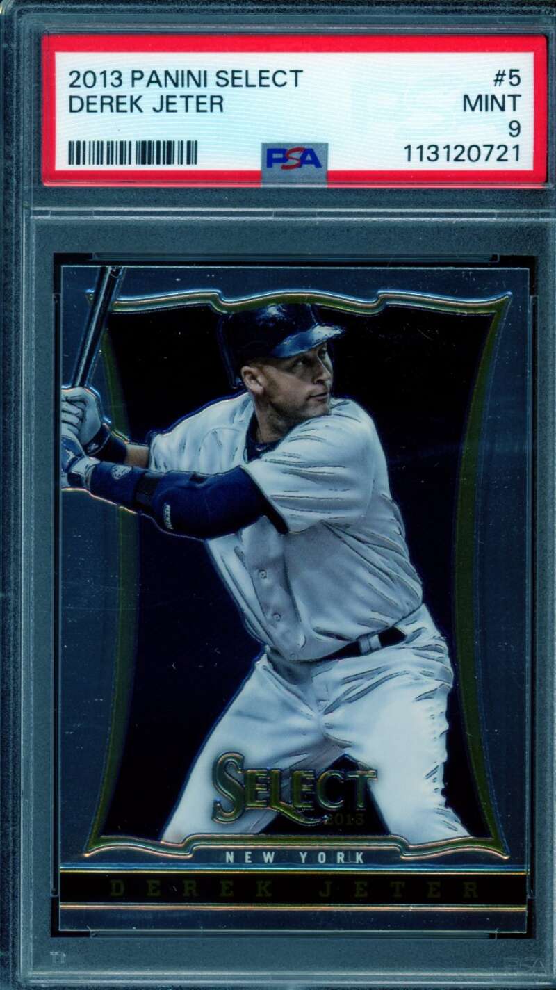 Derek Jeter Card 2013 Panini Select #5 PSA 9 Image 1
