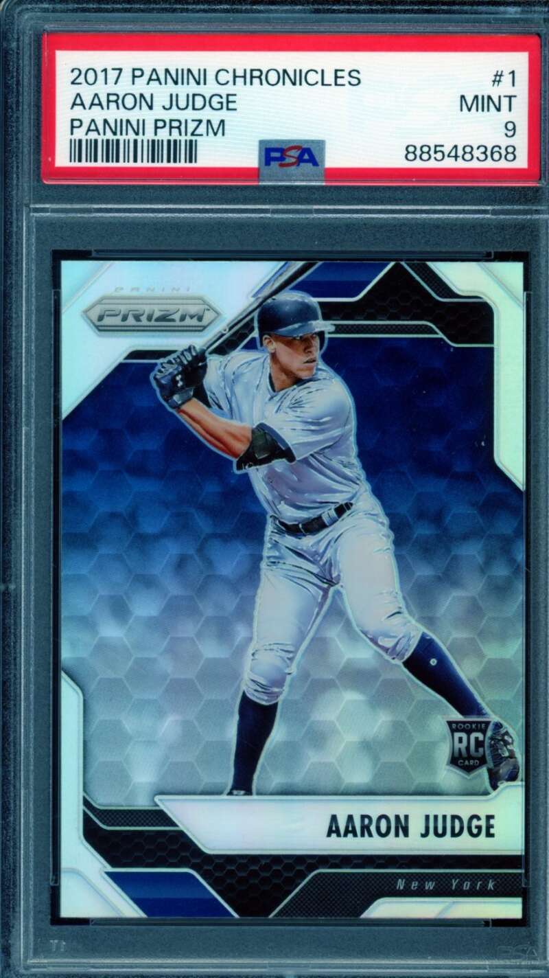 Aaron Judge Rookie Card 2017 Panini Chronicles Prizm #1 PSA 9 Image 1