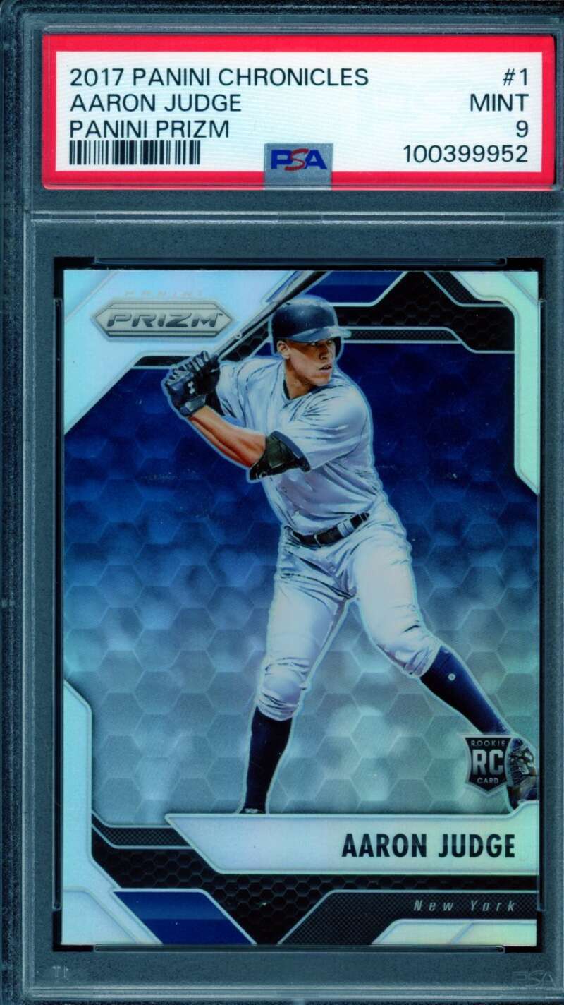 Aaron Judge Rookie Card 2017 Panini Chronicles Prizm #1 PSA 9 Image 1