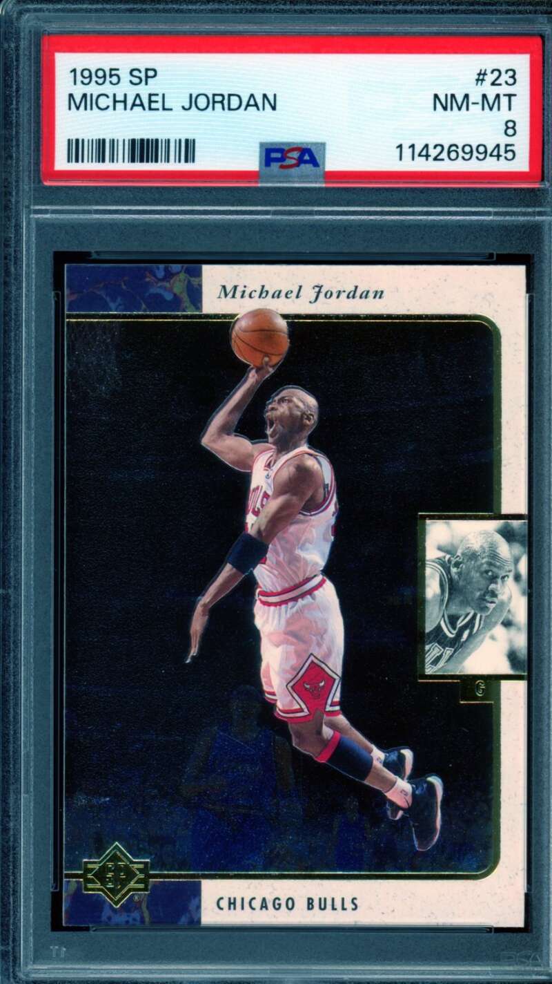 Michael Jordan Card 1995-96 SP #23 PSA 8 Image 1