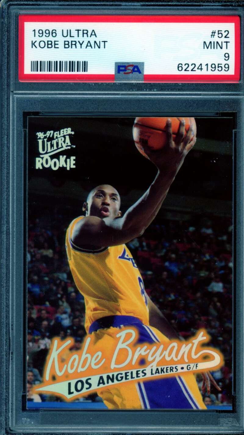 Kobe Bryant Rookie Card 1996-97 Ultra #52 PSA 9 Image 1