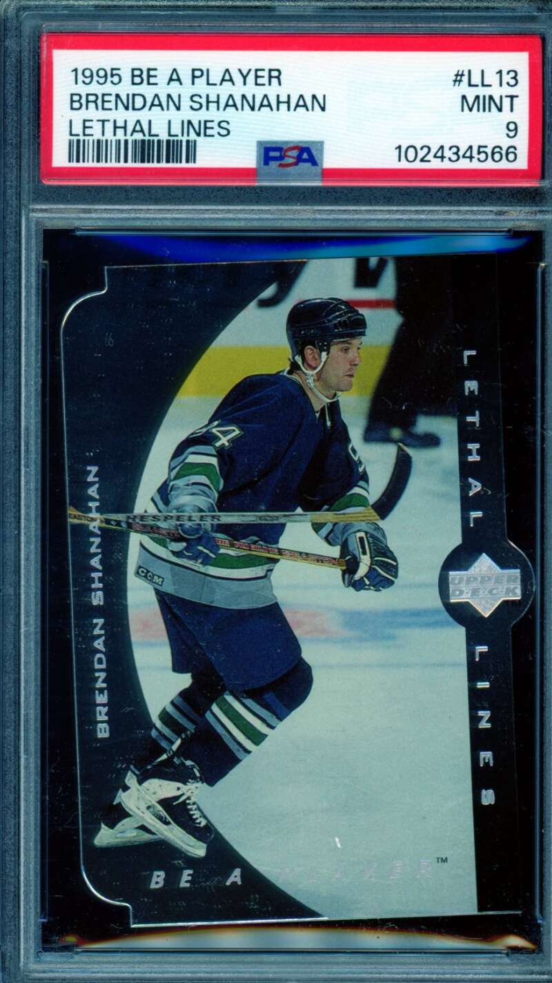 Brendan Shanahan Card 1995-96 Be A Player Lethal Lines (pop 1) #LL13 PSA 9 Image 1