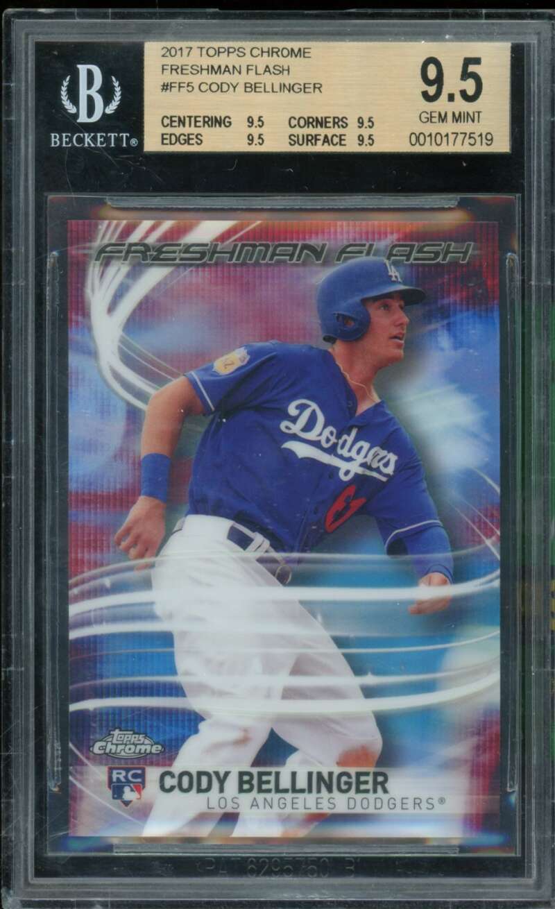 Cody Bellinger Rookie Card 2017 Topps Chrome Freshman Flash #FF5 BGS 9.5 Image 1