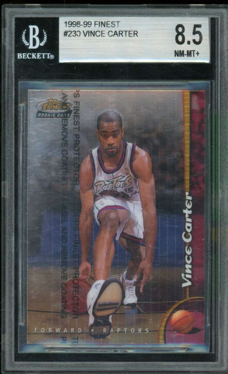 Vince Carter Rookie Card 1998-99 Finest #230 BGS 8.5 Image 1