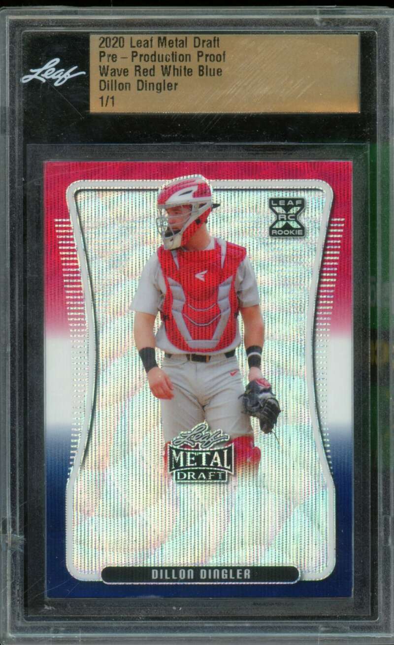 Dillon Dingler 2020 Leaf Metal Draft Pre Production 1/1 (Crack on holder) Image 1