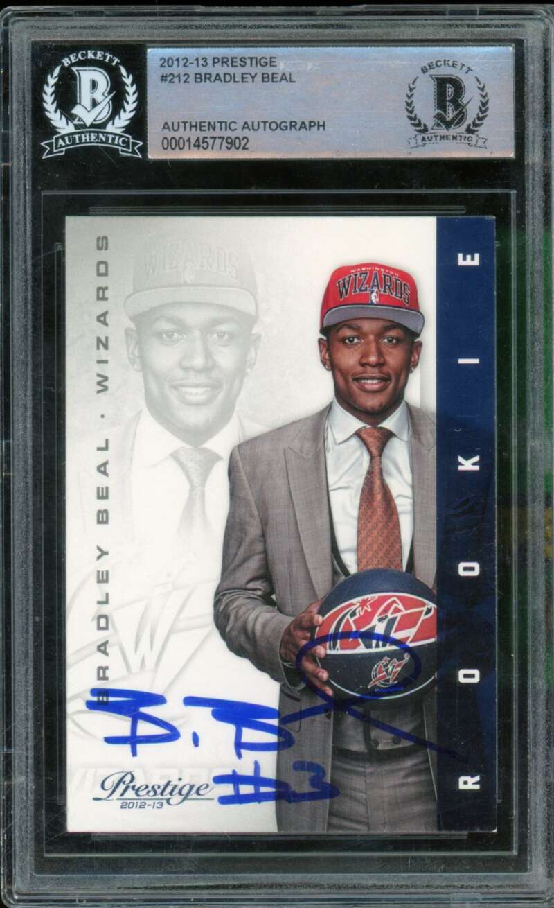 Bradley Beal Rookie Card 2012-13 Prestige #212 BGS BAS Authentic Autograph Image 1