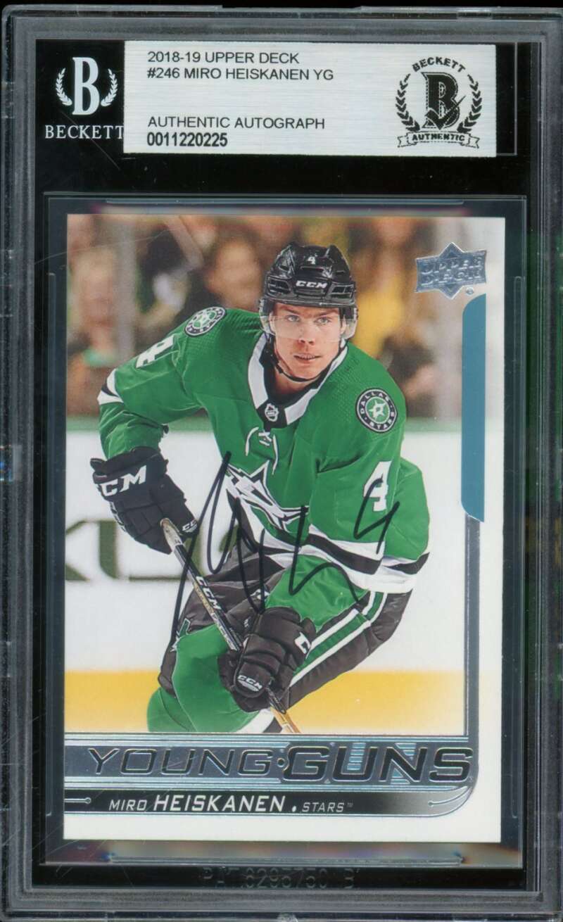 Miro Heiskanen Rookie Card 2018-19 Upper Deck #246 BGS Authentic Image 1