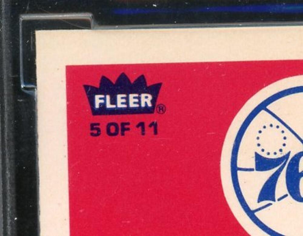 1986-87 Fleer Stickers #5 Julius Erving Card BGS BCCG 10 Mint+ Image 7