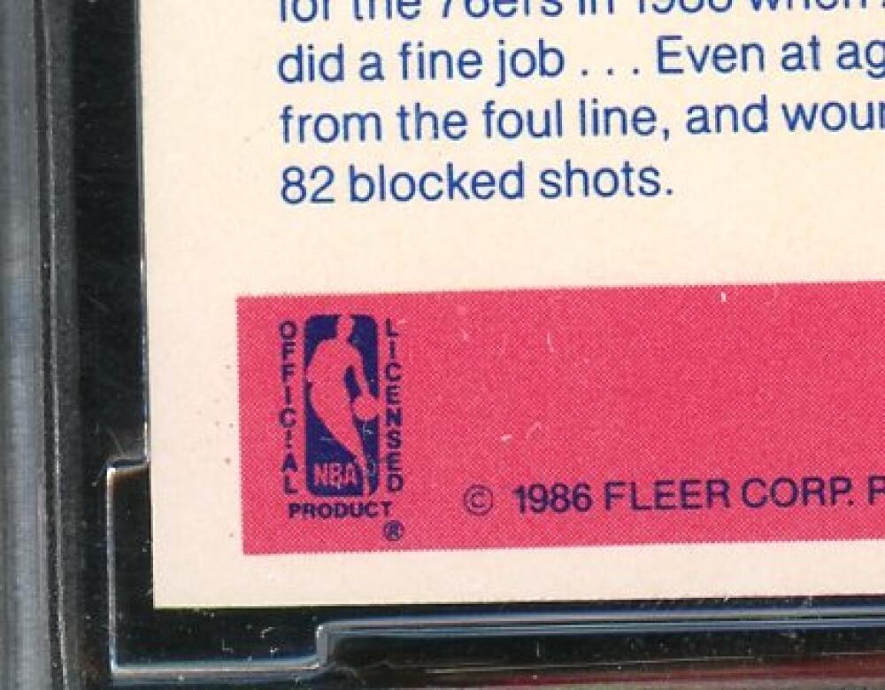 1986-87 Fleer Stickers #5 Julius Erving Card BGS BCCG 10 Mint+ Image 9