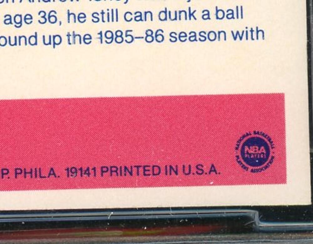 1986-87 Fleer Stickers #5 Julius Erving Card BGS BCCG 10 Mint+ Image 10
