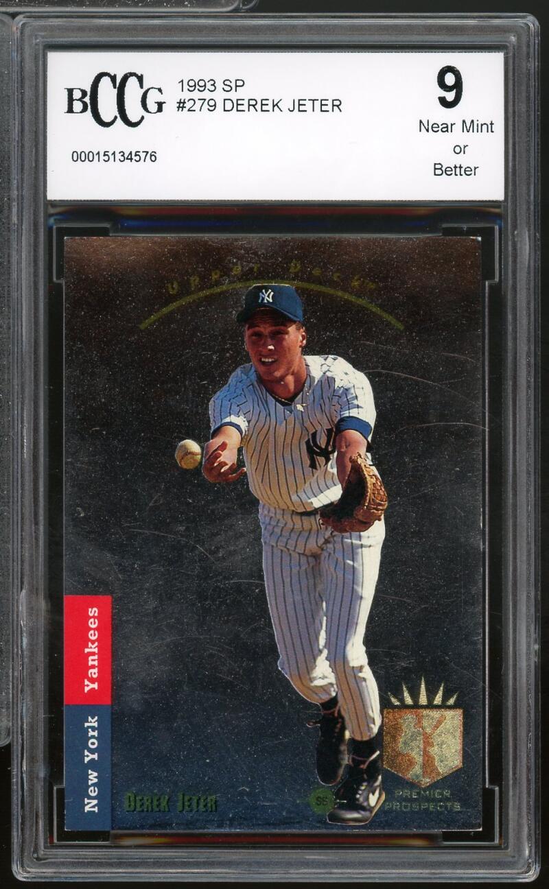 1993 SP #279 Derek Jeter Rookie Card BGS BCCG 9 Near Mint+ Image 1