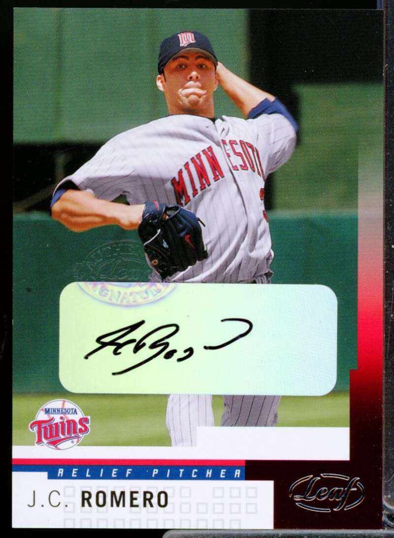 J.C. Romero Card 2004 Leaf Autographs #51  Image 1