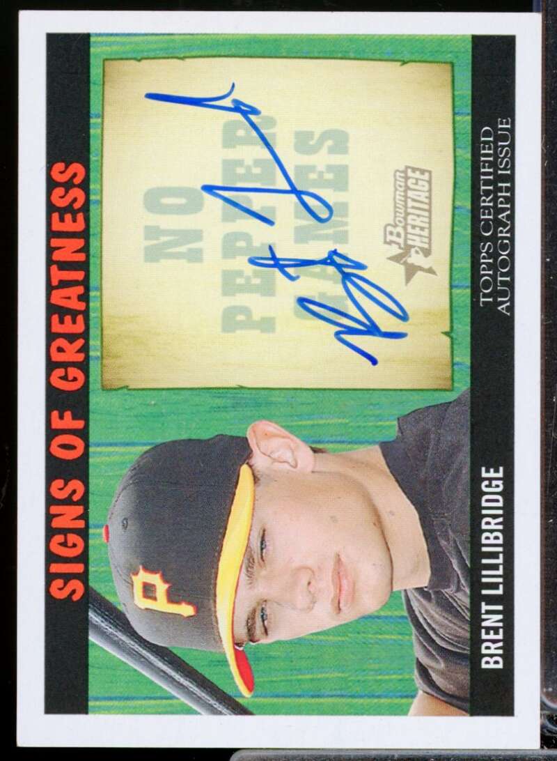 Brent Lillibridge Card 2005 Bowman Heritage Signs of Greatness Autograph #BL  Image 1