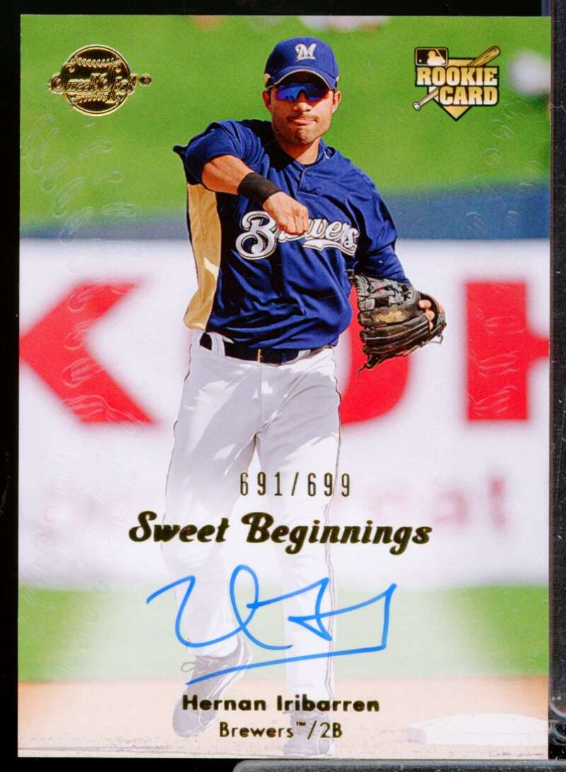 Hernan Iribarren /699 RC Card 2008 Sweet Spot Sweet Beginnings Autograph #126  Image 1