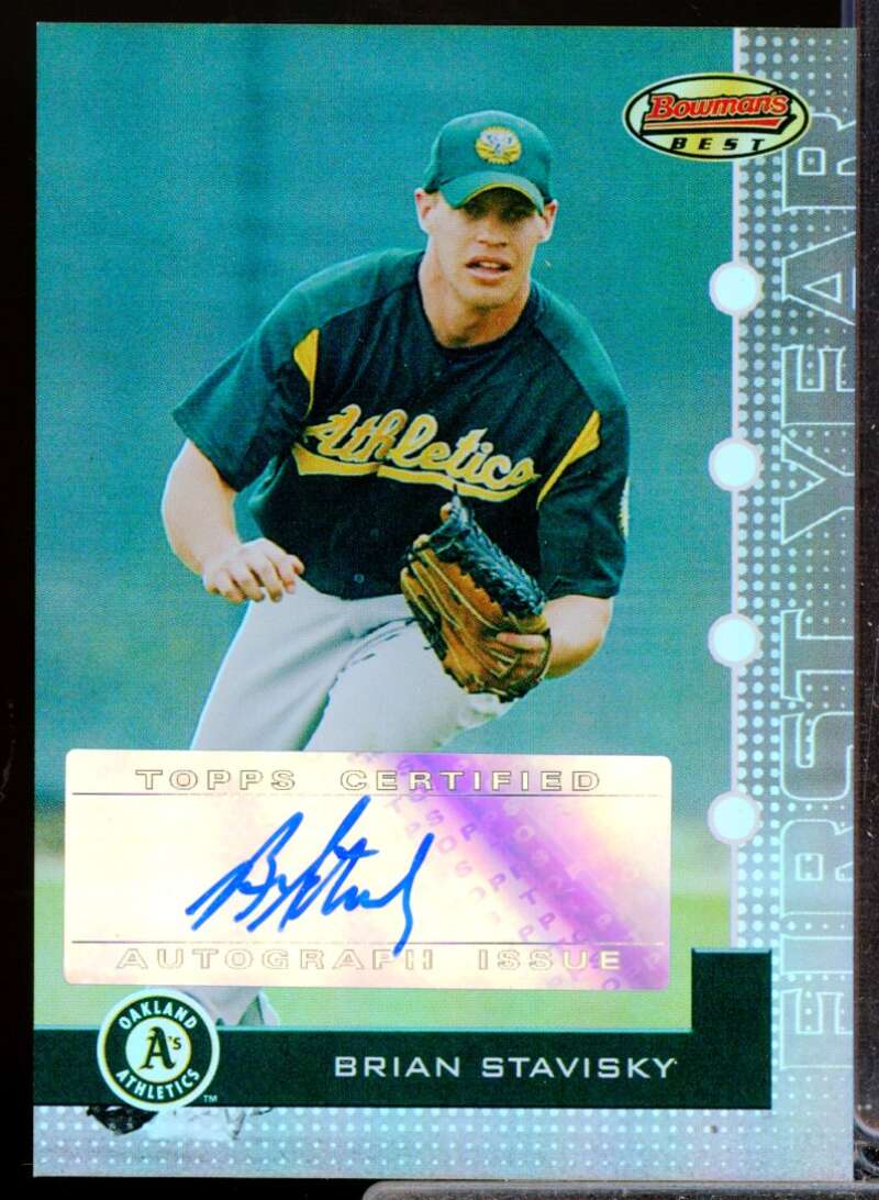 Brian Stavisky RC Card 2005 Bowman's Best First Year Rookie Autograph #127  Image 1
