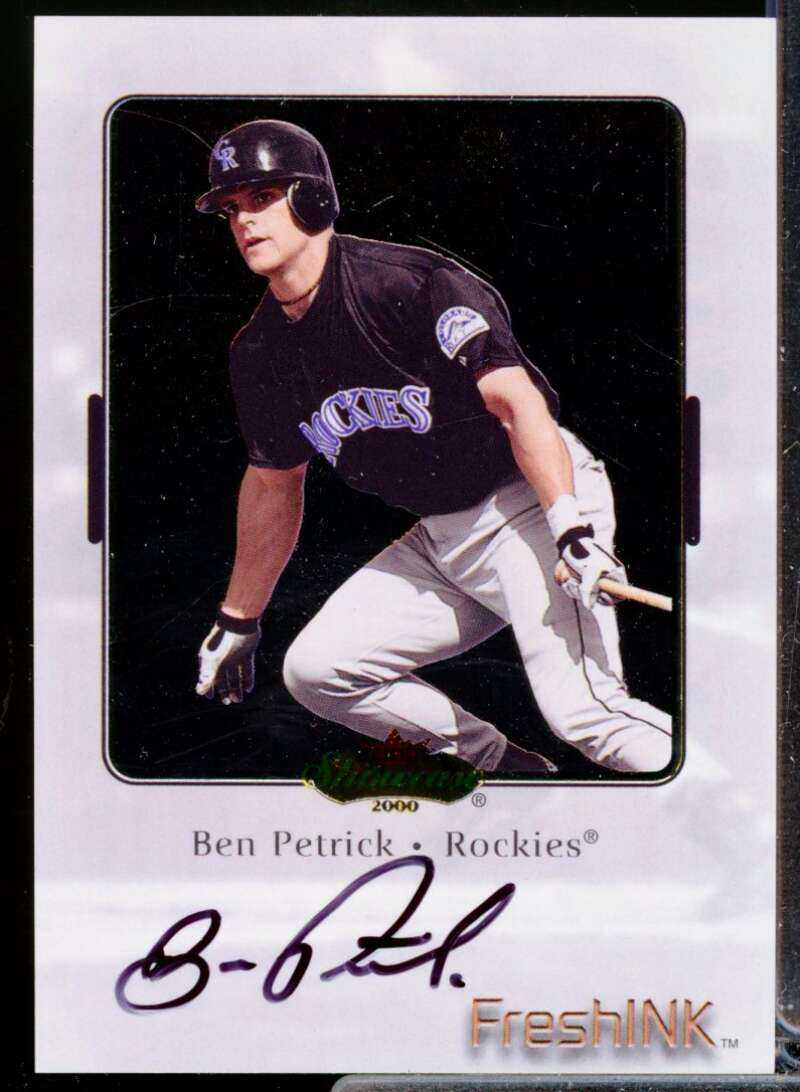 Ben Petrick Card 2000 Fleer Showcase Fresh Ink Autograph #32  Image 1