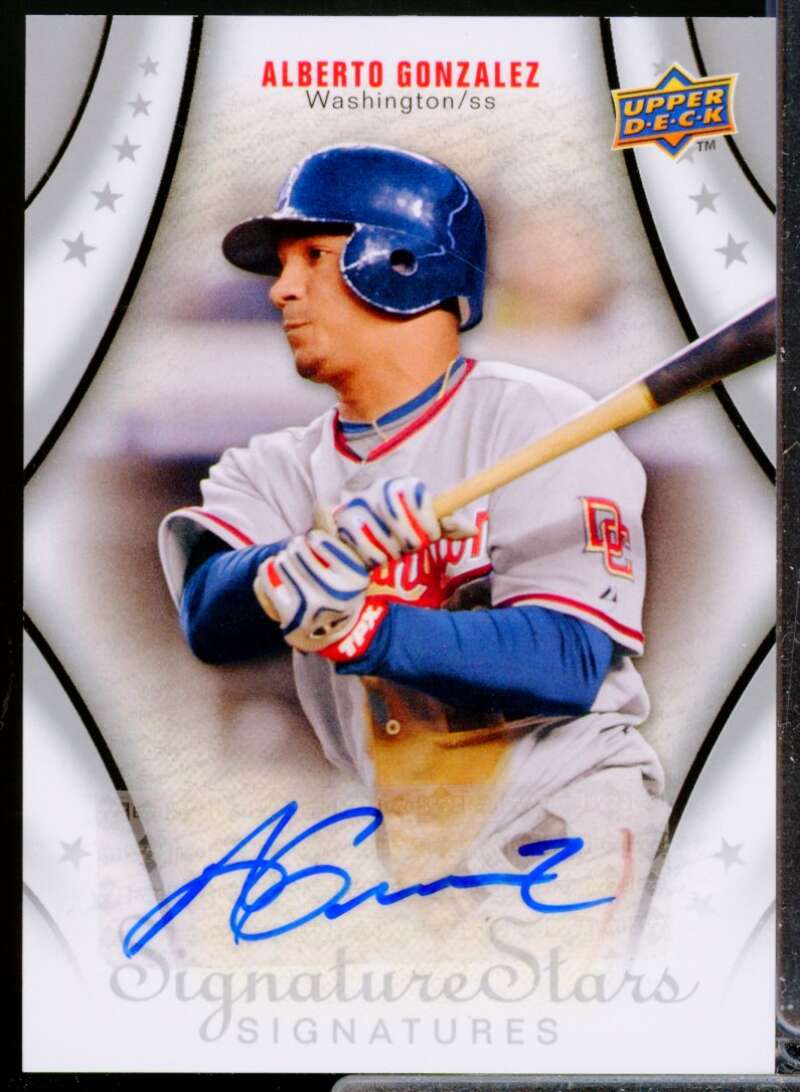 Alberto Gonzalez Card 2009 Upper Deck Signature Stars Autograph #139  Image 1