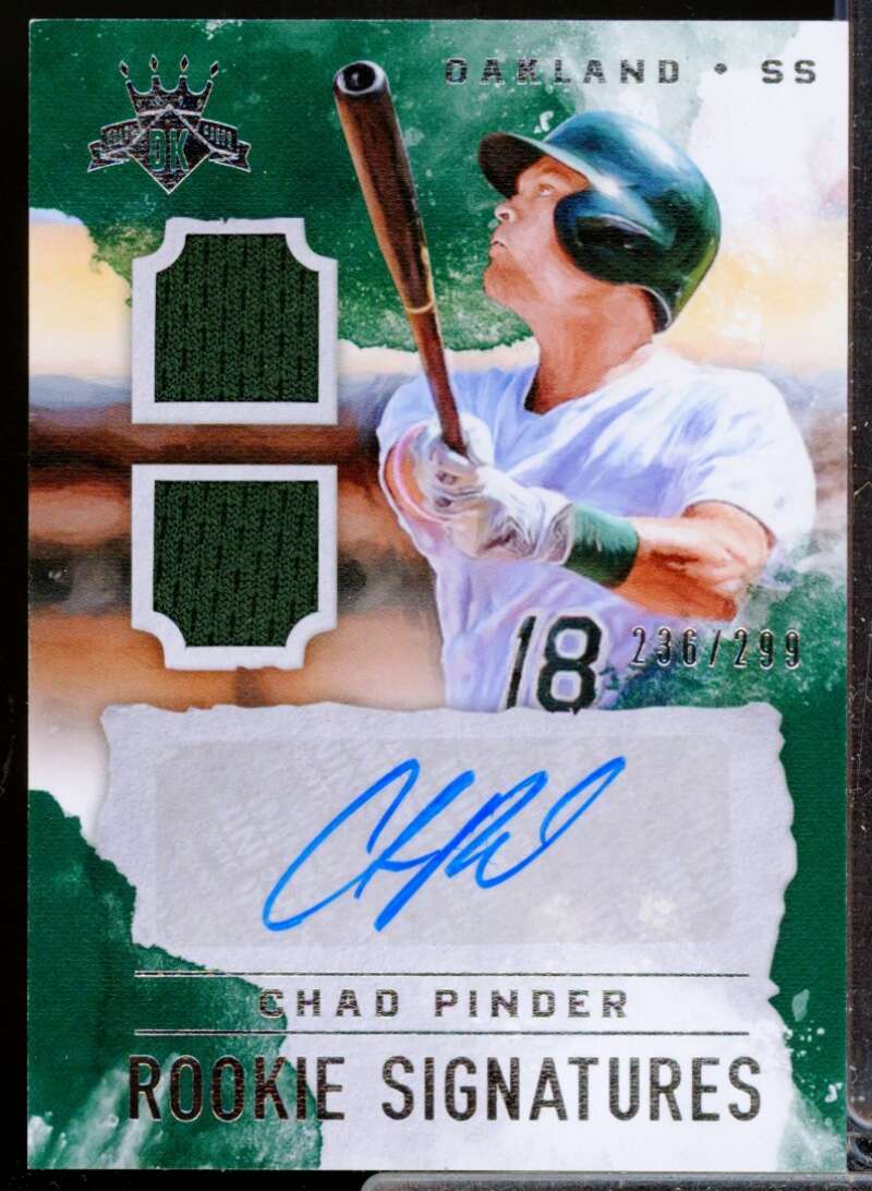 Chad Pinder /299 2017 Diamond Kings DK Rookie Signature Auto Material #RSCP  Image 1
