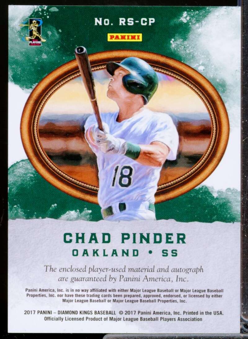 Chad Pinder /299 2017 Diamond Kings DK Rookie Signature Auto Material #RSCP  Image 2